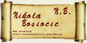 Nikola Bosiočić vizit kartica